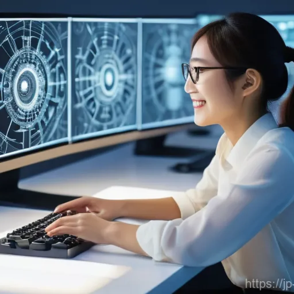 기계설계에서 사용하는 공구 종류 - **Prompt:** A vibrant, close-up shot of a young, energetic female mechanical engineer (Yuki), with a...