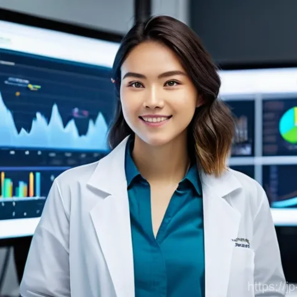 기계설계 실무자가 알아야 할 마케팅 지식 - **Prompt:** A young, focused female mechanical engineer, dressed in a professional lab coat over a m...