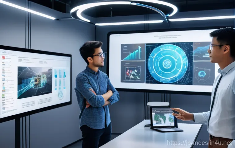 기계설계 강의 계획서 작성법 - **A Futuristic Mechanical Engineering Classroom with AI Integration**
    A diverse group of univers...