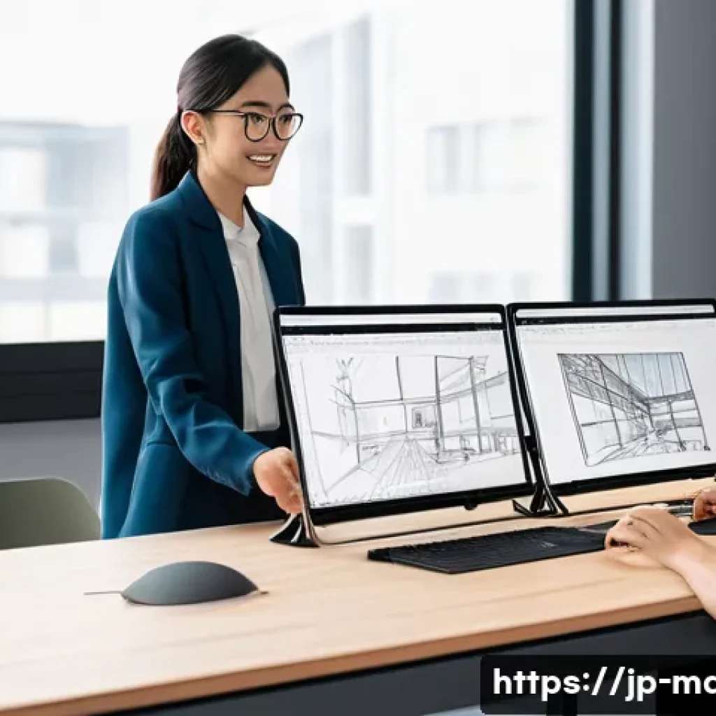 기계설계 온라인 스터디 그룹 만들기 - A modern online study session setting focused on mechanical design, featuring a diverse group of you...