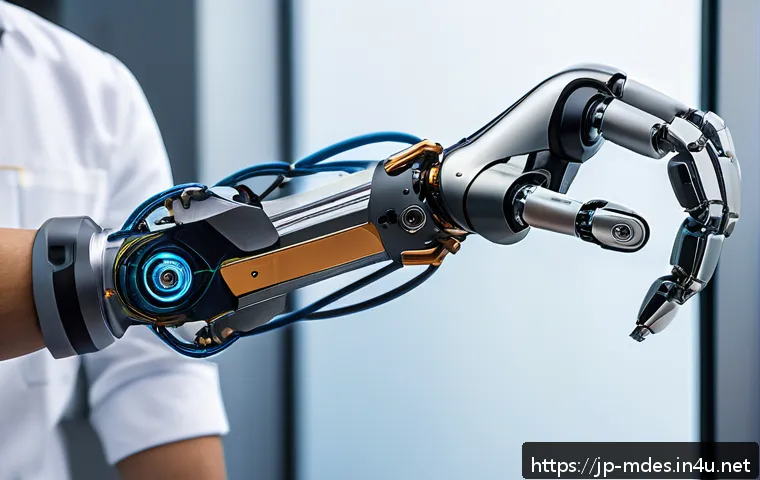 기계설계 관련 대회 및 공모전 정보 - A futuristic robotic arm designed for IoT integration, featuring sleek metallic joints with embedded...