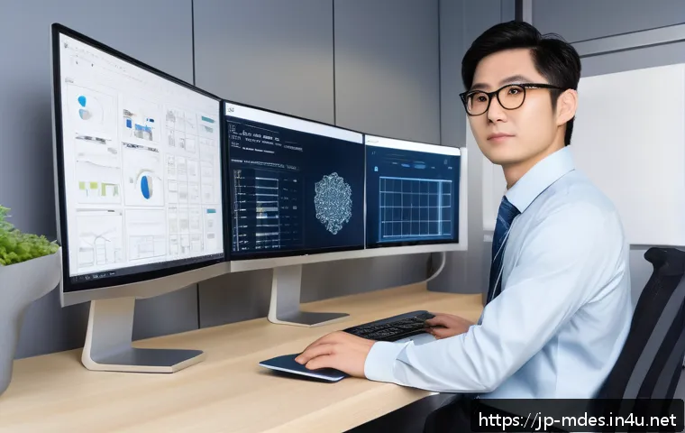 기계설계 실습 과제 아이디어 - A modern mechanical design workspace featuring a young Japanese engineer using advanced AI-powered o...